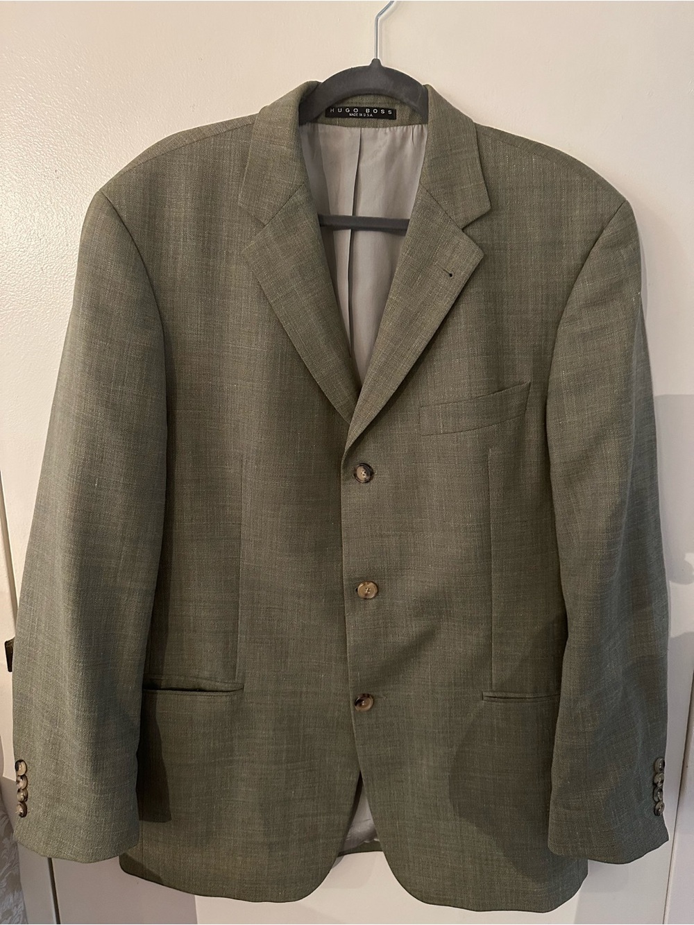 Hugo Boss Men's Olive-Tone Three-Button Sport Coat